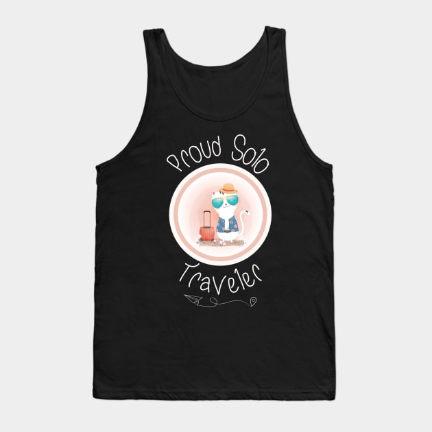 Proud Solo Traveler - Travel Gift Shirt Tank Top by The Goodberry